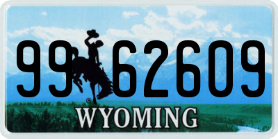 WY license plate 9962609