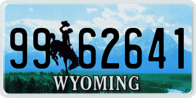 WY license plate 9962641