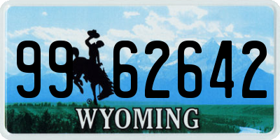 WY license plate 9962642