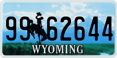 WY license plate 9962644