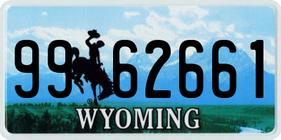 WY license plate 9962661