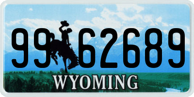 WY license plate 9962689