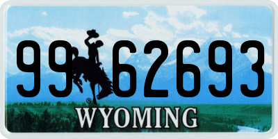 WY license plate 9962693
