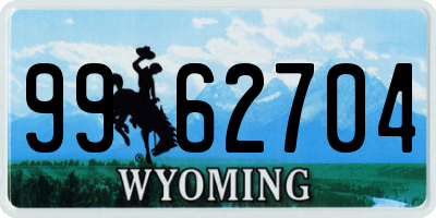 WY license plate 9962704