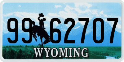 WY license plate 9962707
