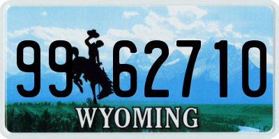 WY license plate 9962710