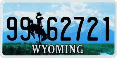 WY license plate 9962721
