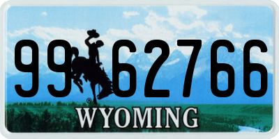 WY license plate 9962766