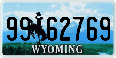 WY license plate 9962769