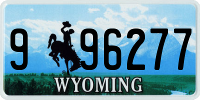 WY license plate 996277