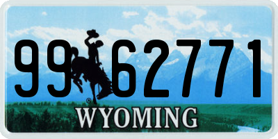 WY license plate 9962771