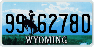 WY license plate 9962780
