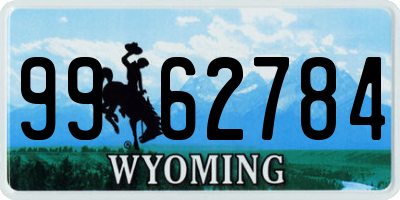 WY license plate 9962784