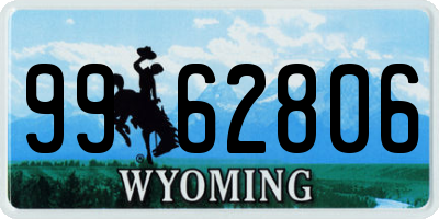 WY license plate 9962806