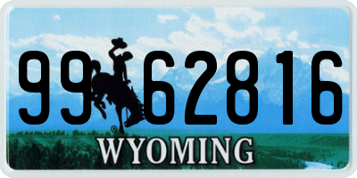 WY license plate 9962816