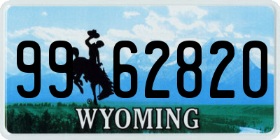 WY license plate 9962820