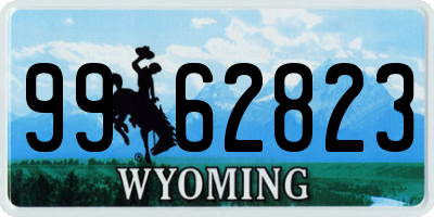WY license plate 9962823