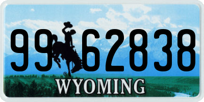 WY license plate 9962838