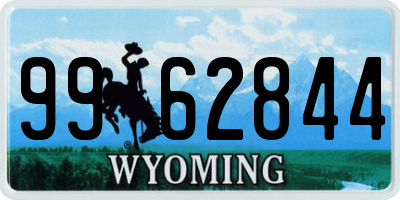 WY license plate 9962844