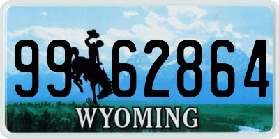 WY license plate 9962864