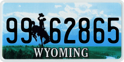 WY license plate 9962865
