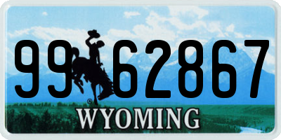 WY license plate 9962867