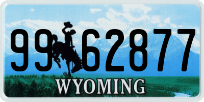 WY license plate 9962877