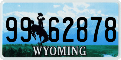 WY license plate 9962878