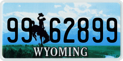 WY license plate 9962899