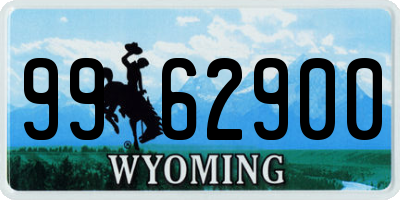 WY license plate 9962900