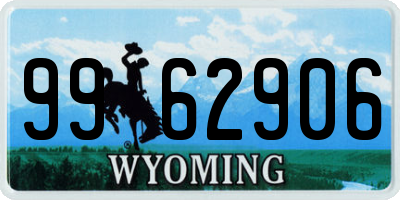 WY license plate 9962906