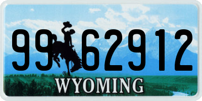 WY license plate 9962912