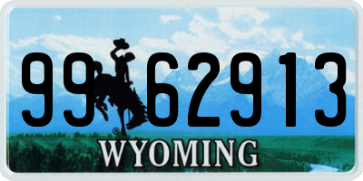 WY license plate 9962913