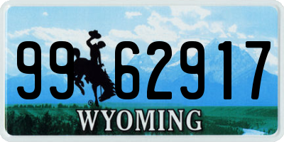 WY license plate 9962917