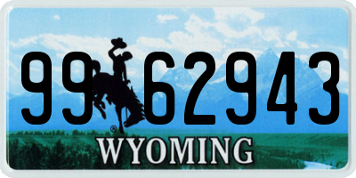 WY license plate 9962943