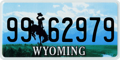 WY license plate 9962979