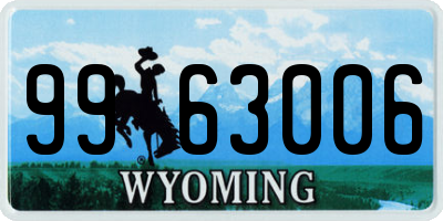 WY license plate 9963006
