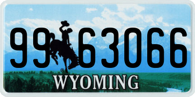 WY license plate 9963066