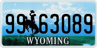 WY license plate 9963089