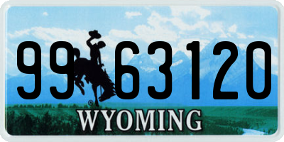 WY license plate 9963120