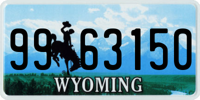 WY license plate 9963150
