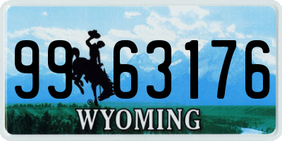 WY license plate 9963176