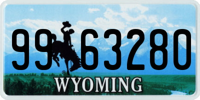WY license plate 9963280