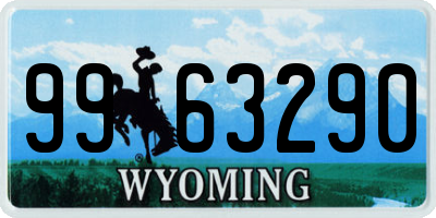 WY license plate 9963290