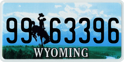 WY license plate 9963396