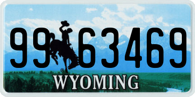 WY license plate 9963469