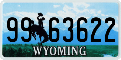 WY license plate 9963622