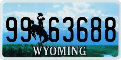 WY license plate 9963688