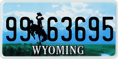 WY license plate 9963695
