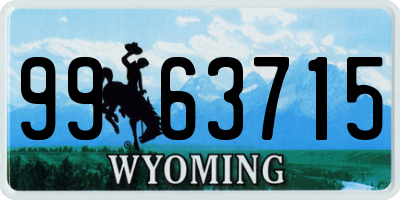WY license plate 9963715